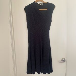 Tracy Reese Textured Blue Fit & Flare Winter Dress – Size 6